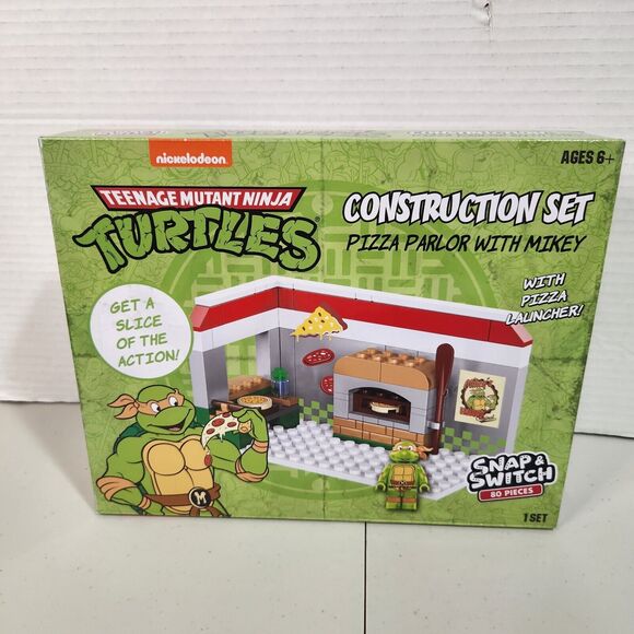 Teenage Mutant Ninja Turtles Construction Set Pizza Parlor W/ Michelangelo TMNT - Picture 1 of 5